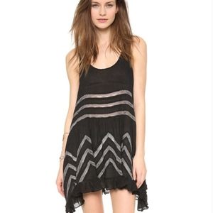 Free People Voile & Lace Trapeze Top Size L